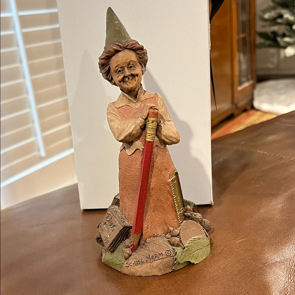 Tom Clark gnome figurine called “School Marm” designed as a teacher cairn.